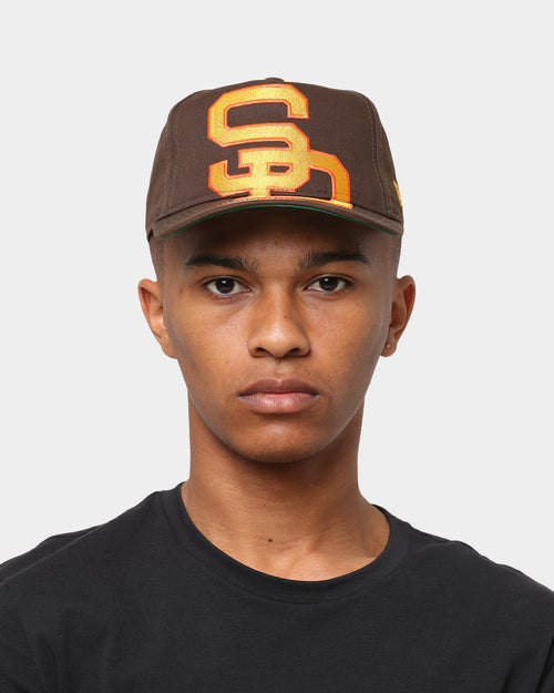 New Era San Diego Padres 'Oversized Team Logo' Old Golfer Snapback Brown/Orange
