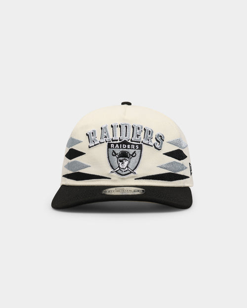 New Era Raiders "Off-White Diamond" Old Golfer Snapback White/Black