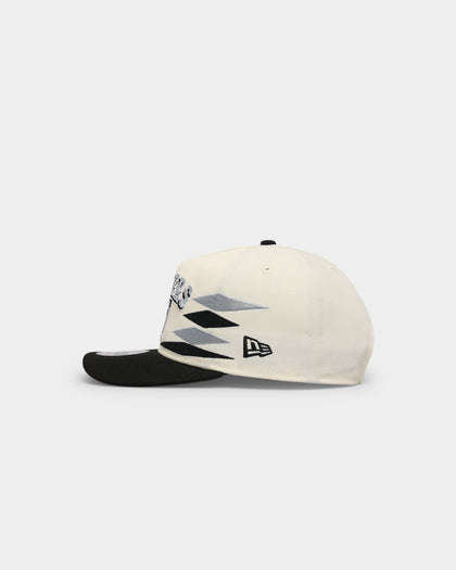New Era Raiders "Off-White Diamond" Old Golfer Snapback White/Black