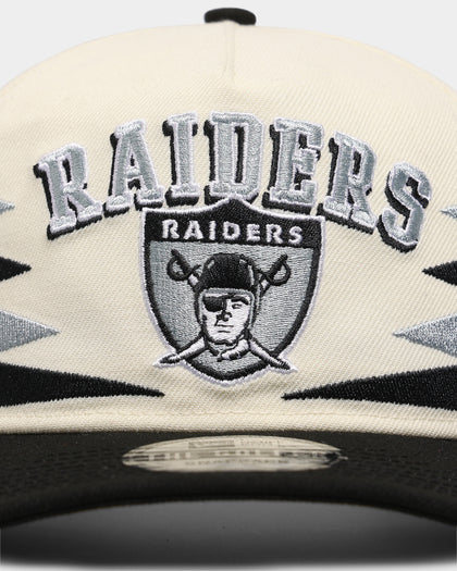 New Era Raiders "Off-White Diamond" Old Golfer Snapback White/Black