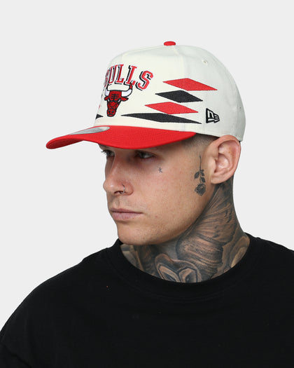 New Era Chicago Bulls "Off-White Diamond" Old Golfer Snapback Red/Black