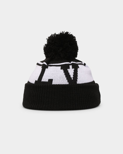New Era Kid's Las Vegas Raiders Initial Medium Knit Pom Beanie Black