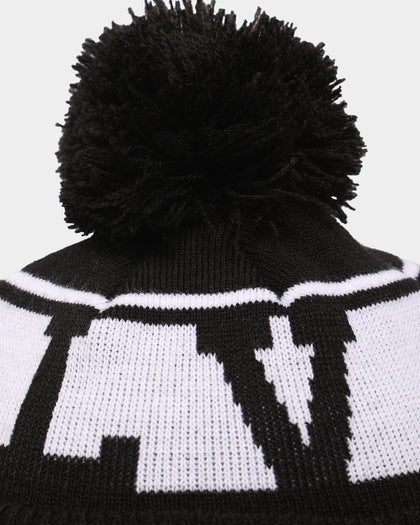 New Era Kid's Las Vegas Raiders Initial Medium Knit Pom Beanie Black