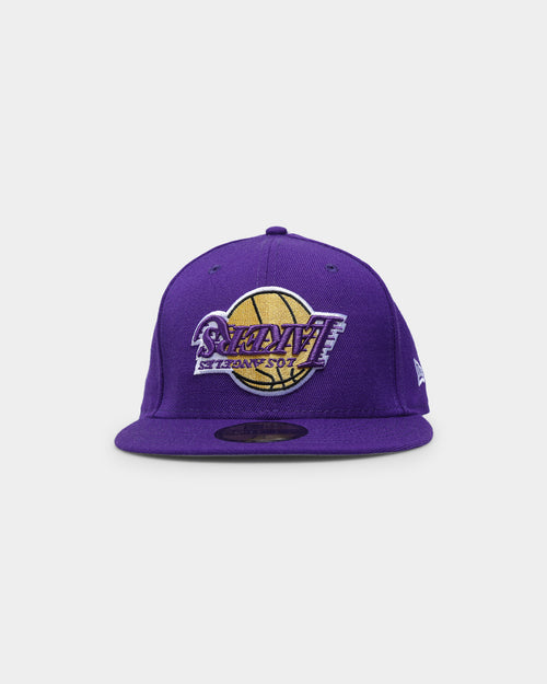 New Era Los Angeles Lakers "Upside Down" 59FIFTY Fitted Purple