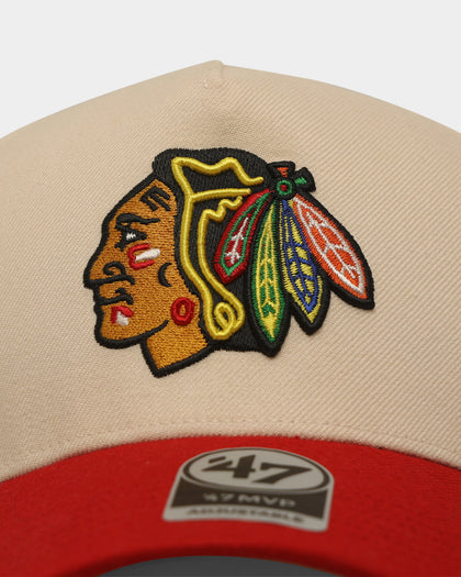 47 Brand Chicago Blackhawks MVP DT Snapback Natural/Red