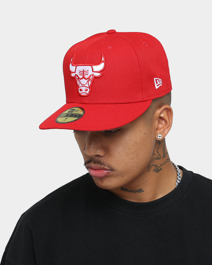 New Era Chicago Bulls 59FIFTY Fitted Scaflet/White