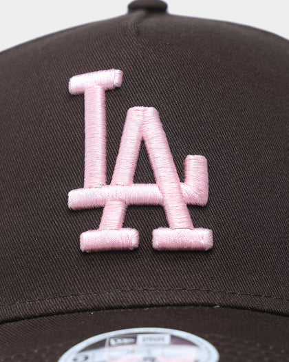 New Era Women's Los Angeles Dodgers 9FORTY A-Frame Casual Strapback Brown/Pink
