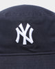 New Era New York Yankees Visor Trim Bucket Hat Navy