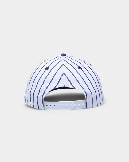 New Era Los Angeles Lakers 'Pinstripe' 9FIFTY Retro Crown Snapback Purple