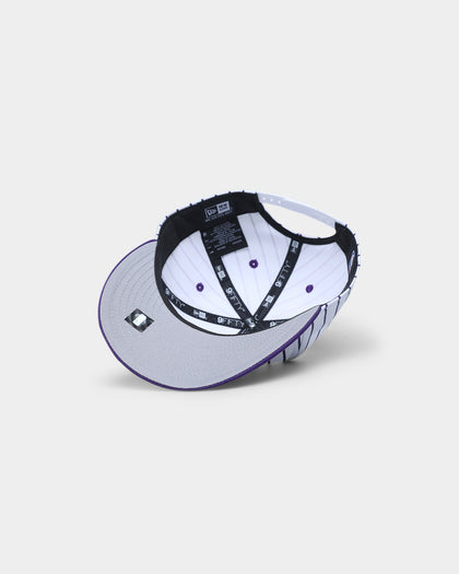 New Era Los Angeles Lakers 'Pinstripe' 9FIFTY Retro Crown Snapback Purple