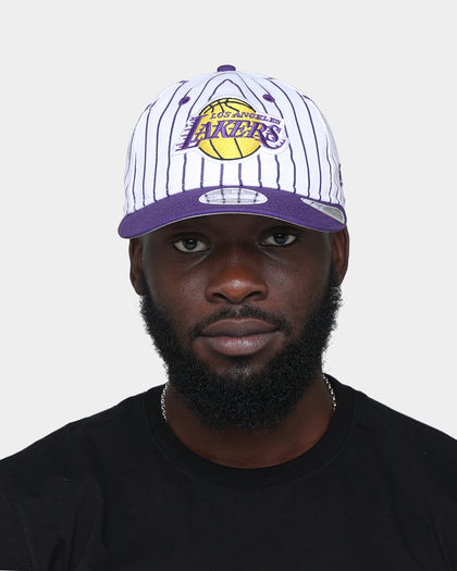 New Era Los Angeles Lakers 'Pinstripe' 9FIFTY Retro Crown Snapback Purple