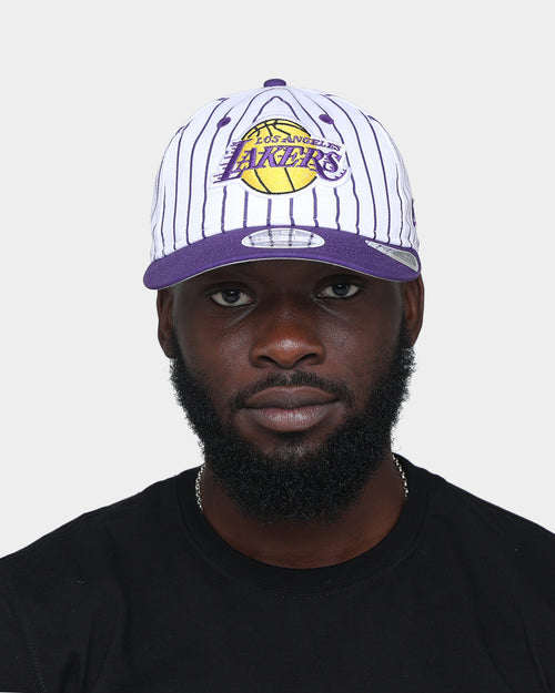 New Era Los Angeles Lakers 'Pinstripe' 9FIFTY Retro Crown Snapback Purple