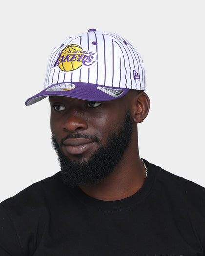 New Era Los Angeles Lakers 'Pinstripe' 9FIFTY Retro Crown Snapback Purple
