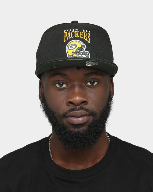 New Era Green Bay Packers 'Team Head' 9FIFTY A-Frame Snapback Black
