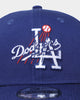 New Era Los Angeles Dodgers 'Double Logo' 9FORTY Snapback Dark Royal