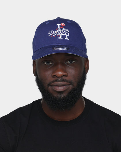 New Era Los Angeles Dodgers 'Double Logo' 9FORTY Snapback Dark Royal