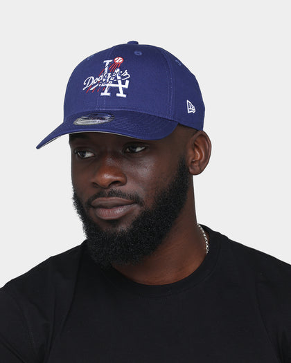 New Era Los Angeles Dodgers 'Double Logo' 9FORTY Snapback Dark Royal