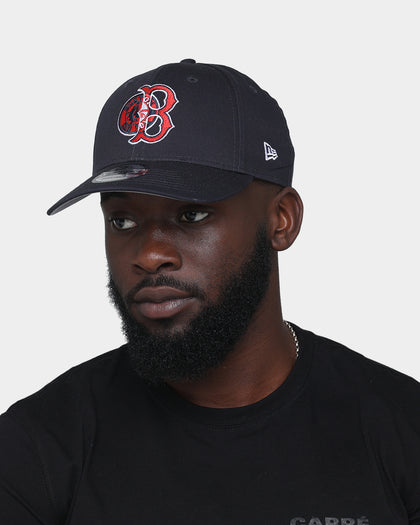 New Era Boston Red Sox 'Double Logo' 9FORTY Snapback Navy