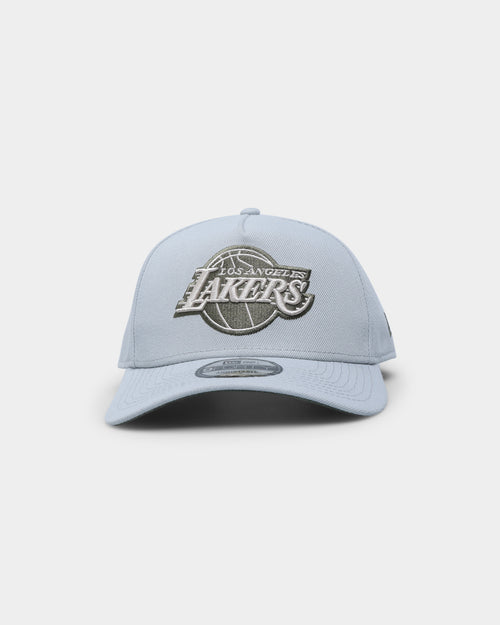 New Era Los Angeles Lakers 9FORTY A-Frame Snapback Silver/New Olive