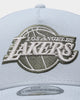New Era Los Angeles Lakers 9FORTY A-Frame Snapback Silver/New Olive