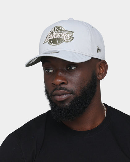 New Era Los Angeles Lakers 9FORTY A-Frame Snapback Silver/New Olive