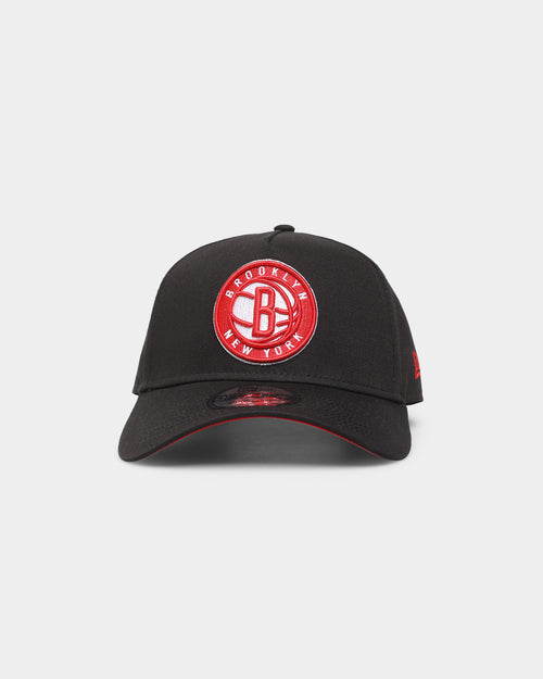 New Era Brooklyn Nets 'Black/Scarlet' 9FORTY A-Frame Snapback Black