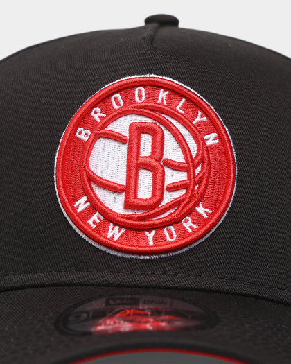 New Era Brooklyn Nets 'Black/Scarlet' 9FORTY A-Frame Snapback Black