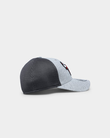 New Era Chicago Bulls 'Graphite Mesh 39THIRTY Fitted Heather Grey