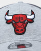 New Era Chicago Bulls 'Graphite Mesh 39THIRTY Fitted Heather Grey