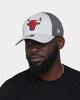 New Era Chicago Bulls 'Graphite Mesh 39THIRTY Fitted Heather Grey