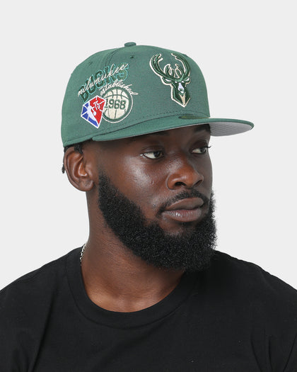 New Era Milwaukee Bucks NBA Back-Half '21-'22 59FIFTY Fitted Dark Green