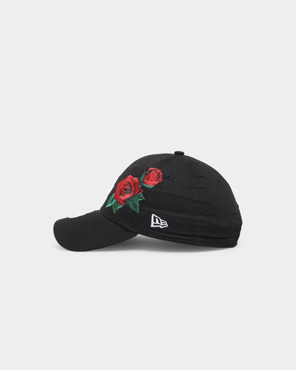 New Era Women's Los Angeles Dodgers 'Rose Emblem' 9FORTY Casual Strapback Black/Rose