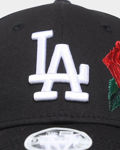 New Era Women's Los Angeles Dodgers 'Rose Emblem' 9FORTY Casual Strapback Black/Rose