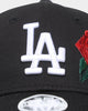 New Era Women's Los Angeles Dodgers 'Rose Emblem' 9FORTY Casual Strapback Black/Rose