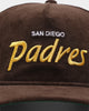 New Era San Diego Padres 'OG Team Coloured Cord' Script Old Golfer Snapback Brown