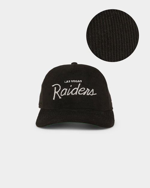New Era Las Vegas Raiders 'Corduroy Script' Golfer Snapback Original Team Colours