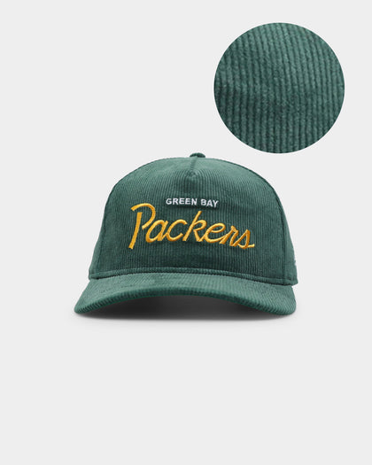 New Era Green Bay Packers 'OG Team Coloured Cord' Script Old Golfer Snapback Green