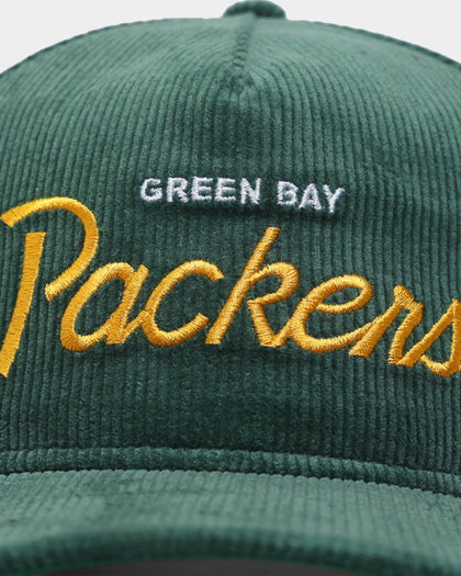 New Era Green Bay Packers 'OG Team Coloured Cord' Script Old Golfer Snapback Green