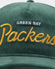 New Era Green Bay Packers 'OG Team Coloured Cord' Script Old Golfer Snapback Green