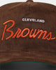 New Era Cleveland Browns 'OG Team Coloured Cord' Script Old Golfer Snapback Brown