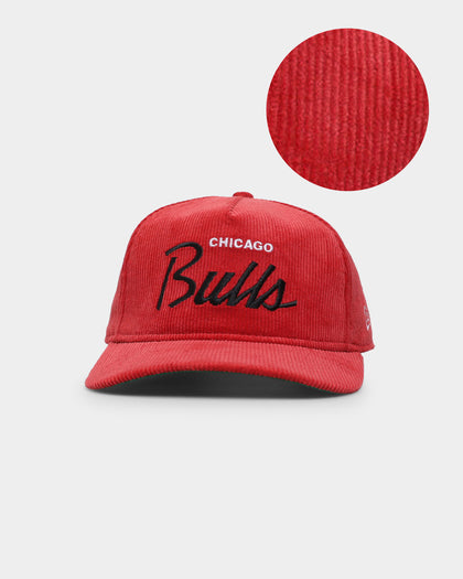 New Era Chicago Bulls 'OG Team Coloured Cord' Script Old Golfer Snapback Red
