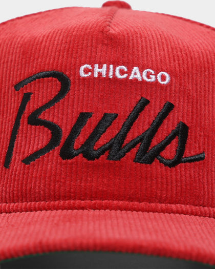 New Era Chicago Bulls 'OG Team Coloured Cord' Script Old Golfer Snapback Red