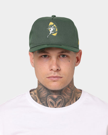 New Era Green Bay Packers Throwback Logo Old Golfer Snapback OTC/Kelly Green