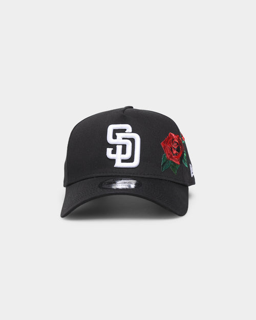 New Era San Diego Padres 'Rose Emblem' 9FORTY A-Frame Snapback Black/Rose