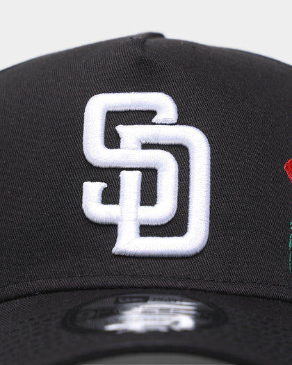 New Era San Diego Padres 'Rose Emblem' 9FORTY A-Frame Snapback Black/Rose