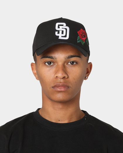 New Era San Diego Padres 'Rose Emblem' 9FORTY A-Frame Snapback Black/Rose