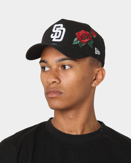 New Era San Diego Padres 'Rose Emblem' 9FORTY A-Frame Snapback Black/Rose