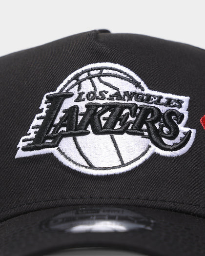 New Era Los Angeles Lakers 'Rose Emblem' 9FORTY A-Frame Snapback Black/Rose