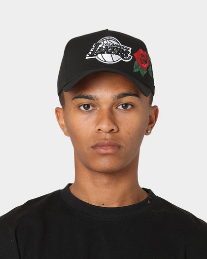 New Era Los Angeles Lakers 'Rose Emblem' 9FORTY A-Frame Snapback Black/Rose