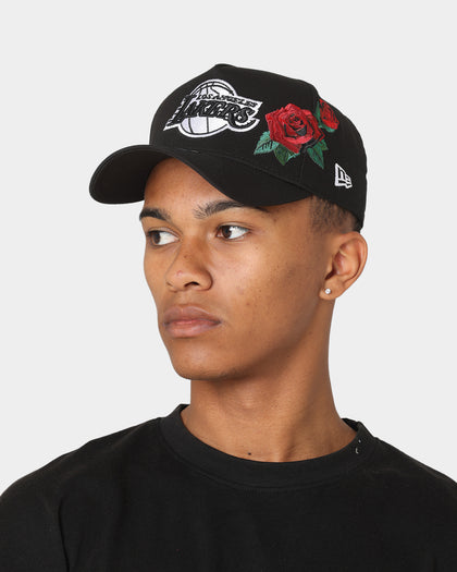New Era Los Angeles Lakers 'Rose Emblem' 9FORTY A-Frame Snapback Black/Rose